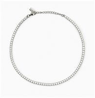 Cavigliera Mabina Donna Mini Tennis in Argento Cubic Zirconia 533755